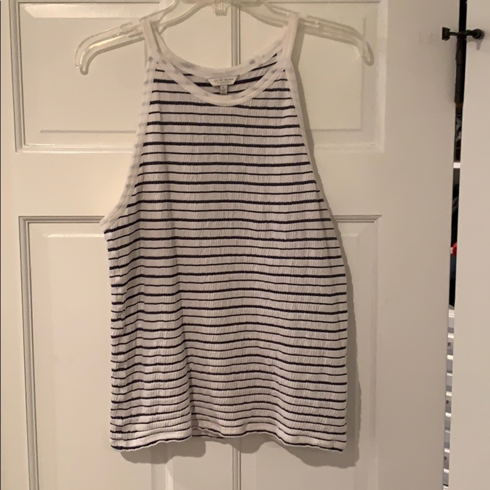 Lucky navy and white tank top